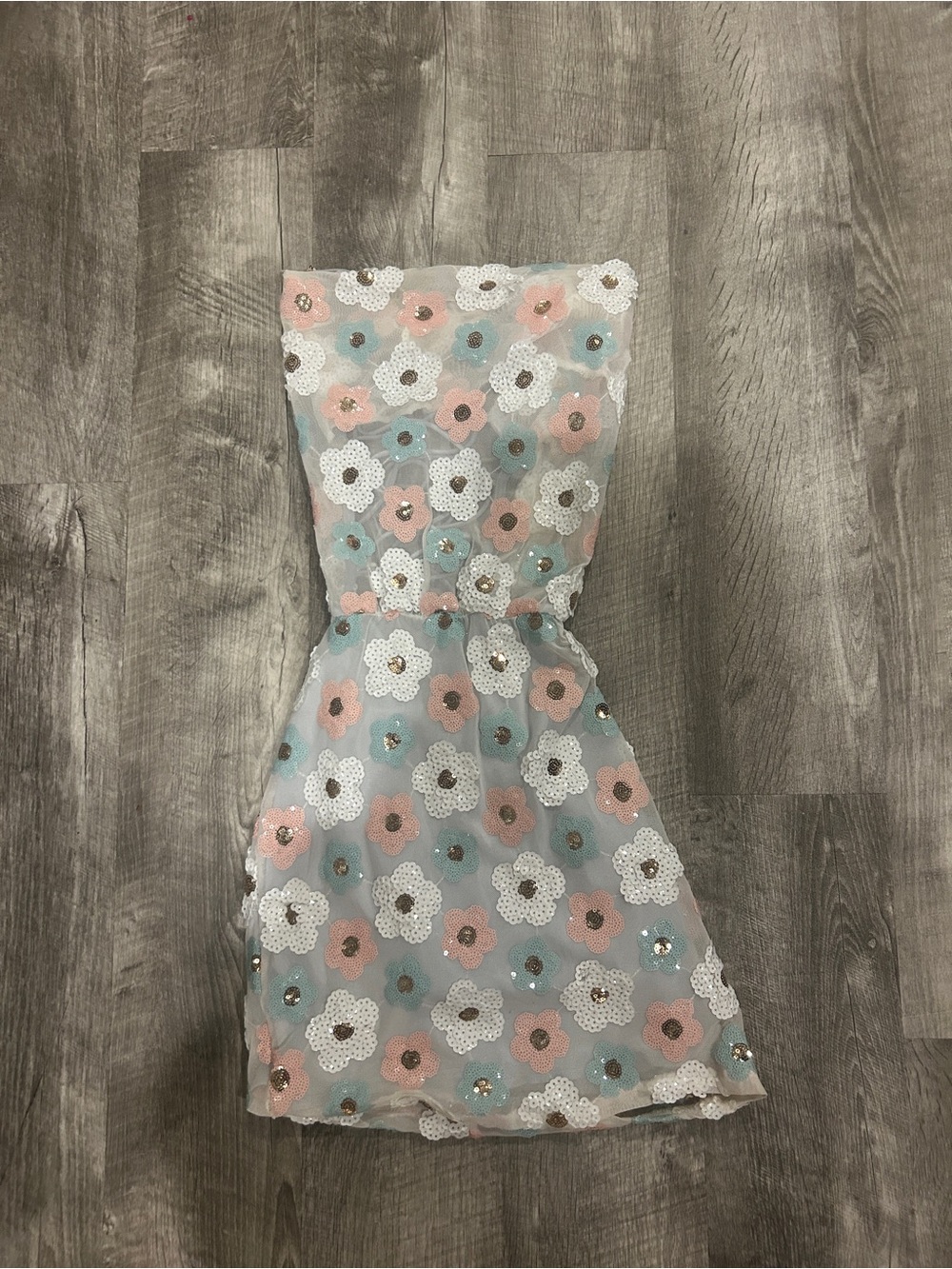 Lucy in the Sky Pastel Floral Tulle Dress - Blue, Pink & White